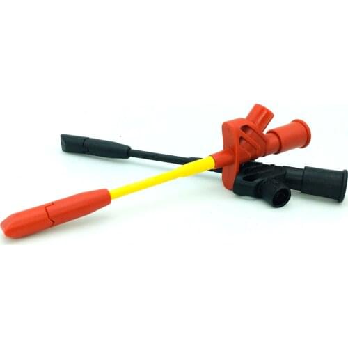 3PCS Red and 3PCS black 1000V CATIII Quick Test Hook Clip Professional Insulated High Voltage Testing Probe 4mm jack