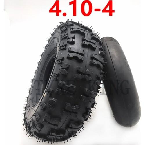 4.10/3.50-4 4.10-4 3.50-4 10 Inch Inner Outer Tire Tyre Tube For Electric Gas Scooter Wheel ATV Quad Go Kart 47cc 49cc Chunky
