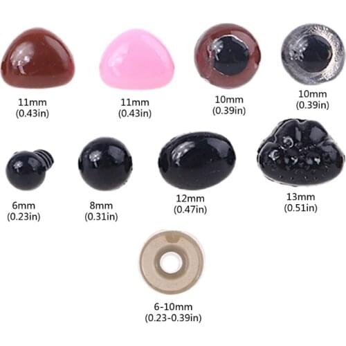 48pcs/set DIY Multicolor Triangle Nose Round Safety Eyes with Washers for Bear 77HD