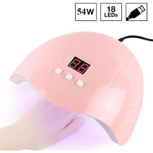 54W Professional Nail Dryer UV Lamp Charging Portable Fast Curing Timer Nail Dryer Gel Polish Curing Light Sensor Salon