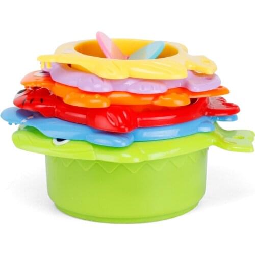 6pcs/set Plastic Cartoon Fish Animals Colorful Float Water Summer Baby Kids Bathing Swimming Funny Game Classic Educational Toys