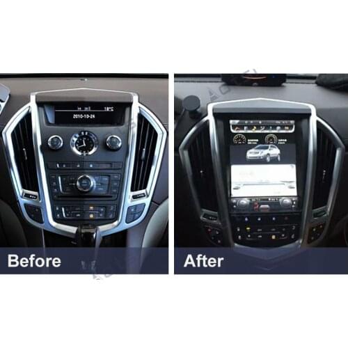 Vertical screen Tesla Style PX6 Android 9.0 4+64GB Car Radio Player GPS Navigation For Cadillac SRX 2013 + Multimidia Unit DSP