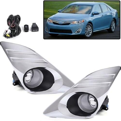 Car LED Fog Lights Front Bumper Lamps+Wiring+Switch for Toyota Camry 2012-2014 Accessories