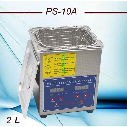 Globe hot sale 110V/220V PS-10A 60W Digital &heated Ultrasonic Cleaner bath 2L C with free basket