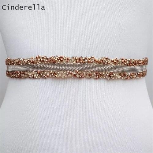 Cinderella Rhinestones Glass Crystal Bridal Belt Wedding Party Bridesmaid Sash Belt Cheap Wedding Belts Fast Shipping