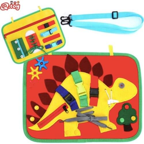 Kids Montessori Buckle Training Essential Educational Sensory Board For Toddlers intelligence Development Basic Life Activity