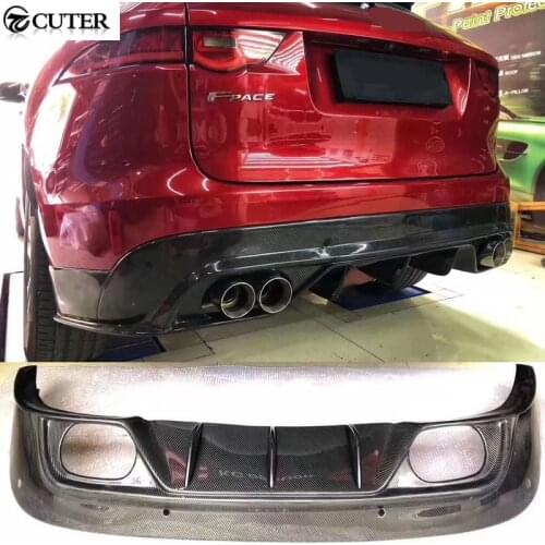 F-PACE Carbon Fiber Rear diffuser lip Back Bumper Spoiler for Jaguar F-PACE car body kit