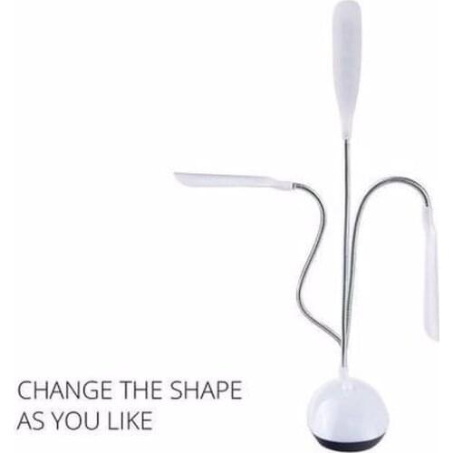 Flexible LED Table Lamp Battery Reading Books Keyboard Lighting Portable White Light Movable Body Blue Green Pink Plastic