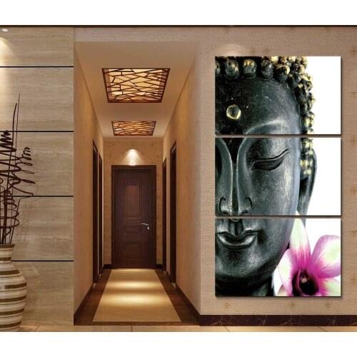 Framed Print Abstract orchid flower buddha painting home decor art Canvas Print Painting For Living Room Modular picture /PT0270