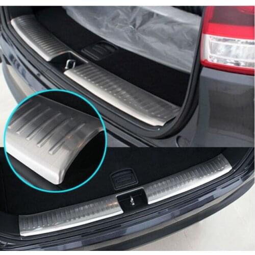 HOT ACCESSORIES FIT FOR KIA SORENTO 2016 UM INNER REAR BUMPER PROTECTOR TRUNK BOOT DECK CARGO SILL COVER PLATE THRESHOLD GARNISH