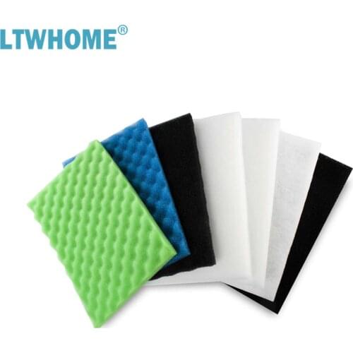 LTWHOME Value Pack of Large DIY Poly Coarse Fine Foam Filter Pads Set Fit for Aquarium Pond