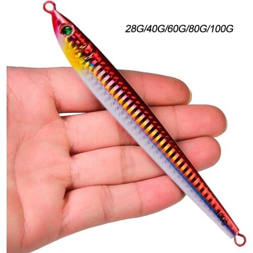 Metal Jig Bass Fishing Lures Sinking Saltwater Rotating Bait 28-100g Jigging Lure Hard Artificial Baits Tuna Trolling No Hook