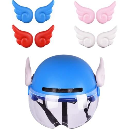 2PCS/Set Car Motorcycle Helmet DIY Wing Style Motocross Full Face Off Road Helmet Deco Accessories Sticker Auto Accessories