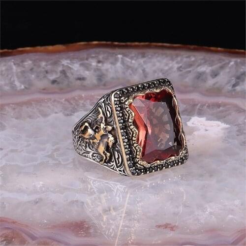 Zultanit Gemstone Cavalry and Cami Pattern 925 Sterling 925 K Silver Men 'S Ring