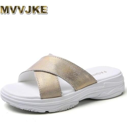 MVVJKE Womens Sandals Slippers 2020 New Fashion Summer Flats Open Toe Ankle Beach Shoes Roman Slippers Sandals For Women Size
