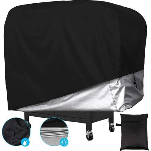 Outdoor Heavy Duty Oven Cover 1pcs 145*61*117cm Anti-tear And Dust-proof Square 145x61x117cm Silver Sunscreen 420D Oxford Cloth