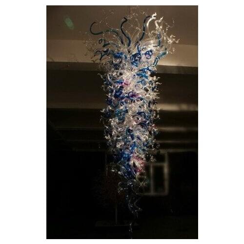 New DIY Led Glass Chandelier Light Modern Hotel Lobby Chandelier Hand Blown Glass Chandelier Edison Lamp Fixture