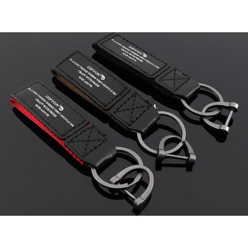 First Layer Cowhide Zinc Metal Keychain Genuine Leather Zinc Auto Waist Luxury Key Chain Wallet Keychains Keyrings Keyholde