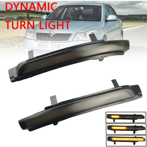 Superb Dynamic LED Blinker For Skoda Octavia 2 MK2 II A5 SuperB B6 3T Turn Signal Mirror light 2009 2010 2011 2012 flasher arrow