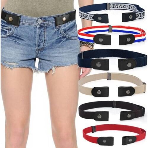 Fashion Jeans Pants Dresses Buckle-free Belt No Hassle Waist Belt Women Men No Bulge Leather Body Belts Wide Elastic Belts