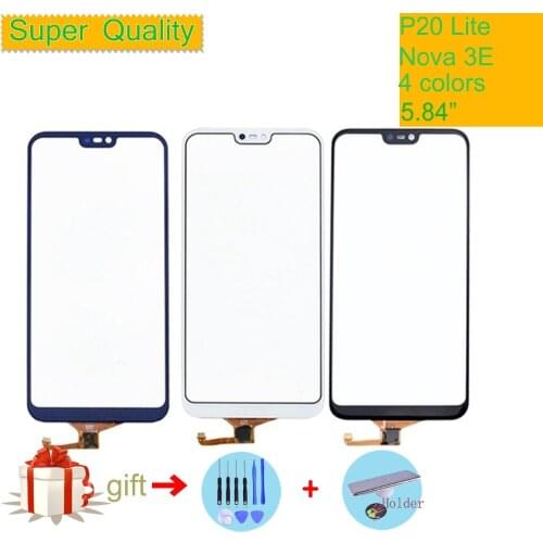 P20Lite For Huawei P20 Lite Nova 3E Touch Screen Touch Panel Sensor Digitizer Front Glass Outer Touchscreen NO LCD 5.84"