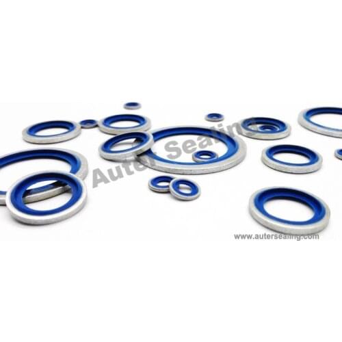 11 sizes Bonded Seal Dimensional series: metric series, self centering Metric Bonded Washer Blue