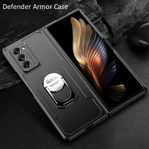 Drop resistance Rugged Case For Samsung Galaxy Z Fold2 Fold 2 5G Defender Armor Ring Holder Finger Grip Bracket Cover