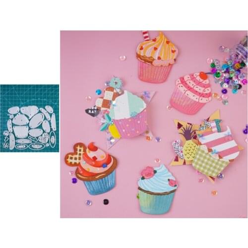 YaMinSanNiO Cute Delicious Cake Cup Metal Cutting Dies For DIY Scrapbooking Embossing Paper Card Photo Album Making Craft 2021