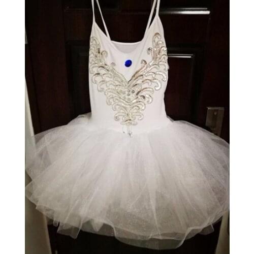 Women ballet leotard female adult ballet tutu dress white swan lake ballet dance tutu costume leotard