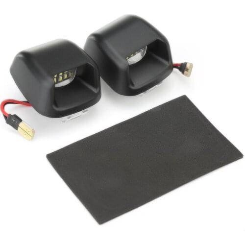 2Pcs LED License Plate Light For Nissan Frontier Black Shell Auto Tail Light 6500k 18SMD License Number Plate Lights Car Lamp