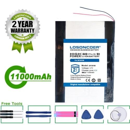 LOSONCOER Battery 11000mAh 28130188 For Cube Talk9x U65gt T9 Battery Li-ion Polymer Tablet PC Battery For ALLDOCUBE TALK9 TALK9X