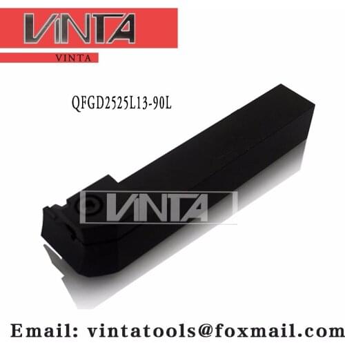 Free shipping QFGD2525L13-90L cnc cutting tools Surface Grooving tool holder matched inserts ZTGD0404-MG