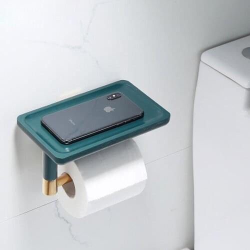 Paper Holder Total Brush Gold Brass and Oak Bathroom Paper Roll Holder Tissue Holder Box Rack Toilet Paper Holder Tissue Boxes