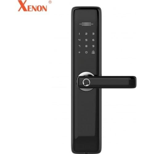 Tuya WiFi App Smart Door Lock Biometric lock fingerprint door handle Digital Keyless lock Work With Amazon Echo Google Assistant