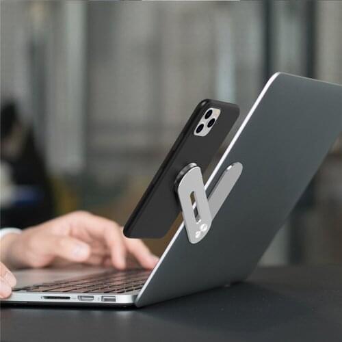 Magnetic Phone Holder Laptop Screen Side Expansion Spin Stand Aluminum Alloy Bracket Smartphone Parts