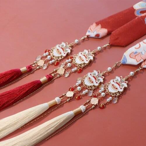 Little Lion Original New Year Hanfu Tassel Hair Belt Antique Headdress Hanfu Hair Accessories Tassel Pendant