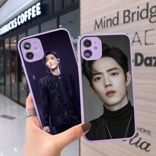 Xiao Zhan Phone Cases Matte transparent For Purple iPhone 12 Mini 11 Pro XR XS Max 7 8 Plus X Back Cover