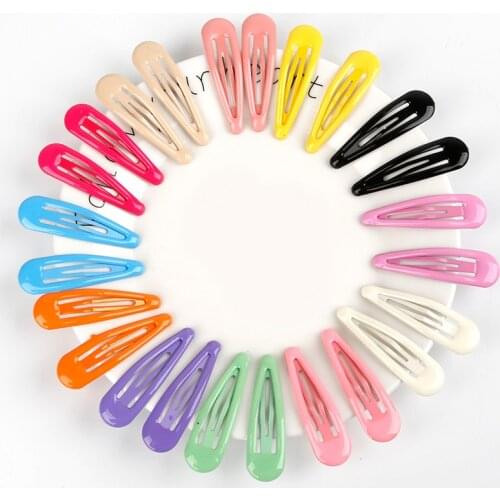24Pcs/Set Candy Solid Color Children Snap Hair Clips Barrettes Girls Cute Hairpins Colorful Hairgrips for Kids Hair Accessories