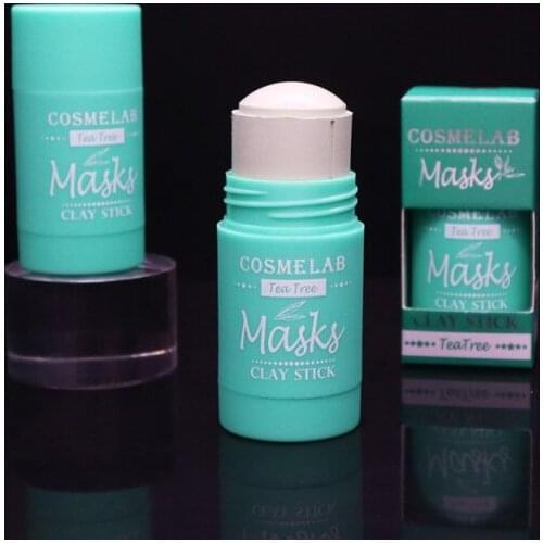 Green Tea Purifying Clay Stick Mask Oil Control Anti-Acne Charcoal Cleansing Face Care Masks Remove Blackheads Cleans Pores Mask