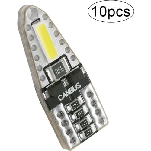 10Pcs W5W T10 LED Canbus Light Bulbs for Skoda Octavia Yeti Roomster Fabia Rapid Superb KODIAQ Citigo KAMIQ KAROQ SCALA VISIO