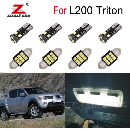 11pcs Nice Canbus White interior LED lamp inside overhead reading light kit For Mitsubishi L200 Triton KA4T KB4T (2006-2020)