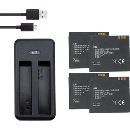 For Xiaomi yi battery xiaoyi batteries+Yi dual charger For xiao mi yi action camera xiaomi yi accessory