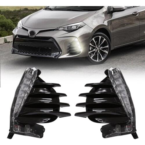 M&C 1Set Car LED Day Running Light For Toyota Corolla SE XSE 2017 2018 2019 DRL Auto Front Bumper Driving Sunlight Fog Lamp
