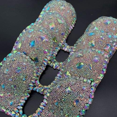 Bar Stage Rhinestones Bra Bling Diamond Bikini Costume Nightclub DJ Women Dancer Performance Underwear