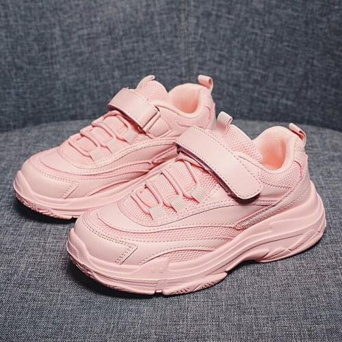 Brand Kids Sneakers Girls Sport Shoes Breathable Mesh Running Shoes Boys Slip On Children Shoes Cushion Antislip Tenis Infantil