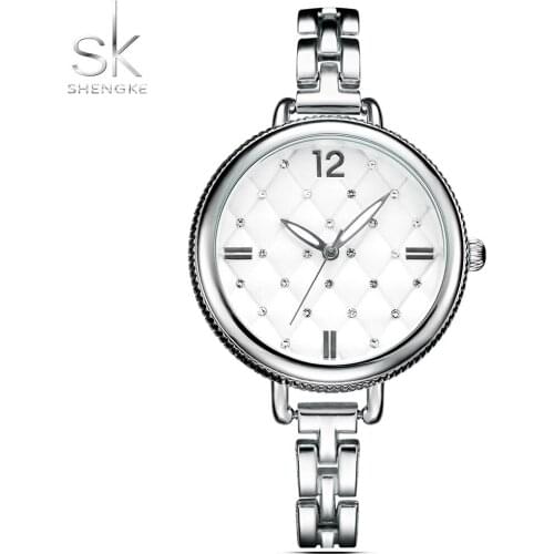 SK Top Brand Luxury Women Watch SHENGKE Ladies Watches Lady Wristwatch Crystal Design Dial Female Clock Rhinestonel Watches 2021