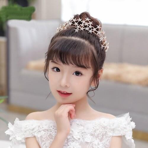 Childrens Tiara Girls Crown Hair Accessories Girls Headband Flower Childrens Dress Accessories Performance Accessories Star