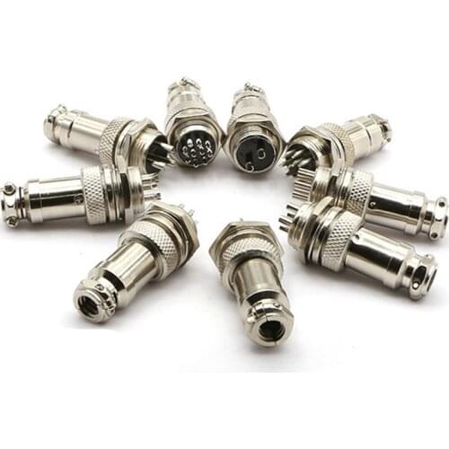 GX16-2/3/4/5/6/7/8/9/10 Pins Waterproof Metal Aviation Male & Female Plug Socket Screw Type Wire Cable Connector