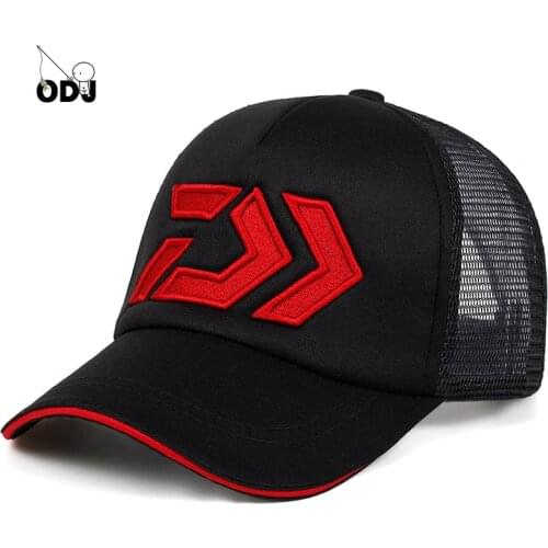 2021 New Summer Sun Cap Breathable Wicking Mesh Visor Ventilation Adjustable Sun Hat Daiwa Male Outdoor fishing brand caps