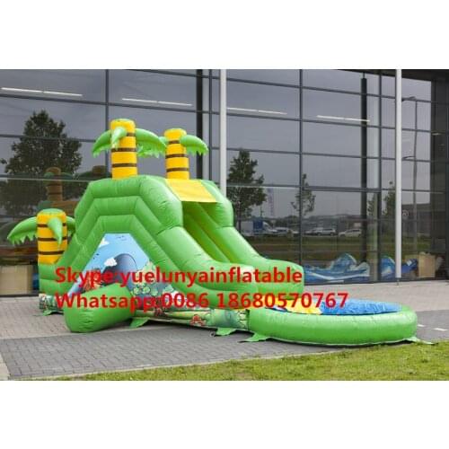 China Guangzhou) manufacturers selling inflatable slides,Jungle Pool Slide KY-673